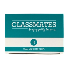 Classmates Letter Clips  Silver 32mm - Pack of 10